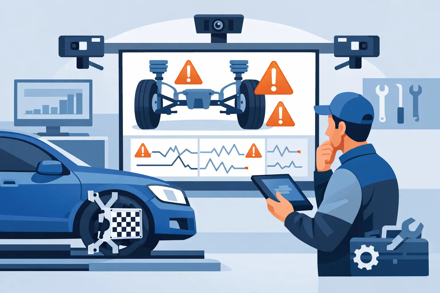 Fehlerdiagnose bei Achsmesssystemen im Alltag