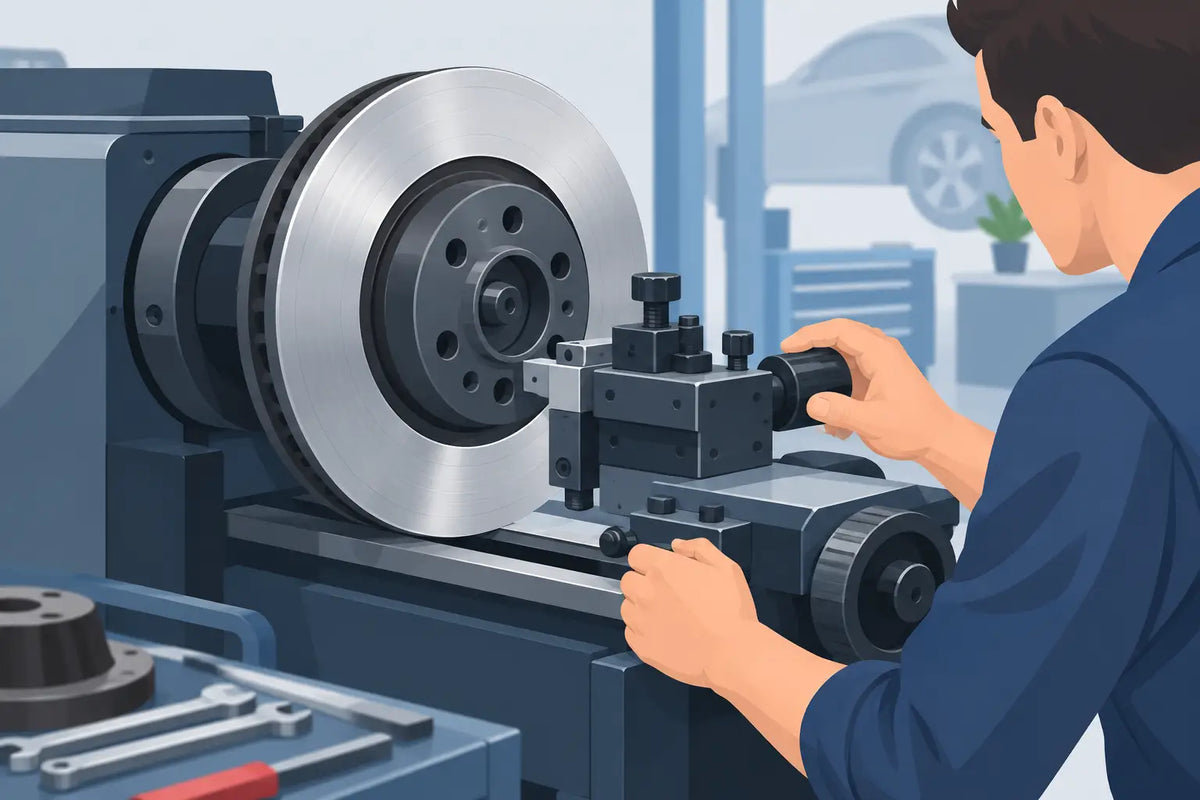 Bremsscheiben-Drehmaschine richtig einstellen
