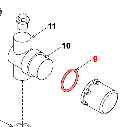 Dichtung für Filtereinsatz/Kartusche Analyzer